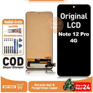 Original LCD For R3DMI Note 12 Pro 4G Touchscreen Layar hp Crown Murah Ori-Asli Obeng Compatible For Glass Touch Screen Digitizer COD