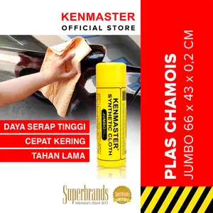 Kenmaster Chamois Jumbo 66X43 Cm - Yellow Box (Lap Motor Ukuran Besar) - PLAS132