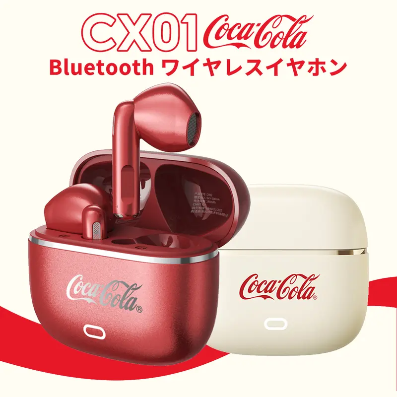 Coca-Cola T13 Lite アプリ連携ワイヤレスイヤホン Bluetooth 6.0