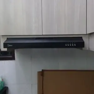 Midea Cooker Hood Slim 60cm Hitam & Stainless - MH60F17EM21BB-ID / MH60F17EM21SB-ID | Filter Aluminium, 3 Kecepatan, LED Light
