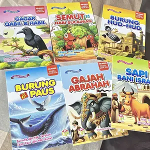 Paket 6 PCS Buku Cerita Binatang Bergambar Full Colour (Kucing dan Tikus, ibu sapi yg jujur, kelinci dan ayam, lebah dan semut kelinci penakut, bebek dan burung hantu)