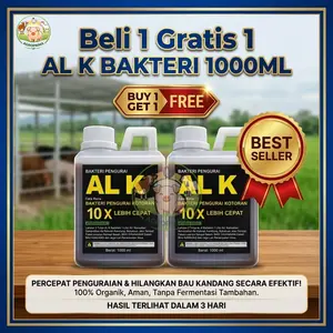 Beli 1 Gratis 1 - AL K Bakteri Pengurai 1000ml – Mengurai Sampah Organik dengan Cepat dan Mengurangi Bau Tidak Sedap