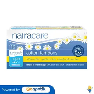 NATRACARE APPLICATOR TAMPONS SUPER 16 PCS PACK