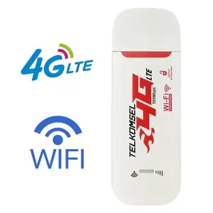 MODEM Wingle WIFI USB 4G 500Mbps Unlock Operator GSM / Modem Usb Wifi 4G Telkomsel 500Mbps LTE Telkomsel Langsung Unlock Operator GSM Support 10 Devices Putih Dongle