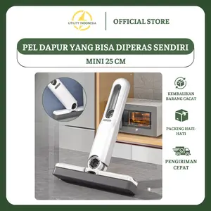 Alat Pel Mini Lipat Alat Pembersih Kaca - Alat Pel Mini Secara Otomatis Mengekstrak Air