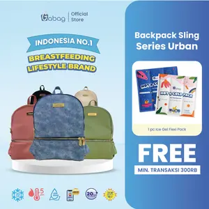 Gabag Tas Asi - Diaper & Cooler Bag - Tas Backpack Sling Multifungsi - Muat Pompa ASI Besar - Anti Bocor - Garansi - Bahan Leak Proof - URBAN