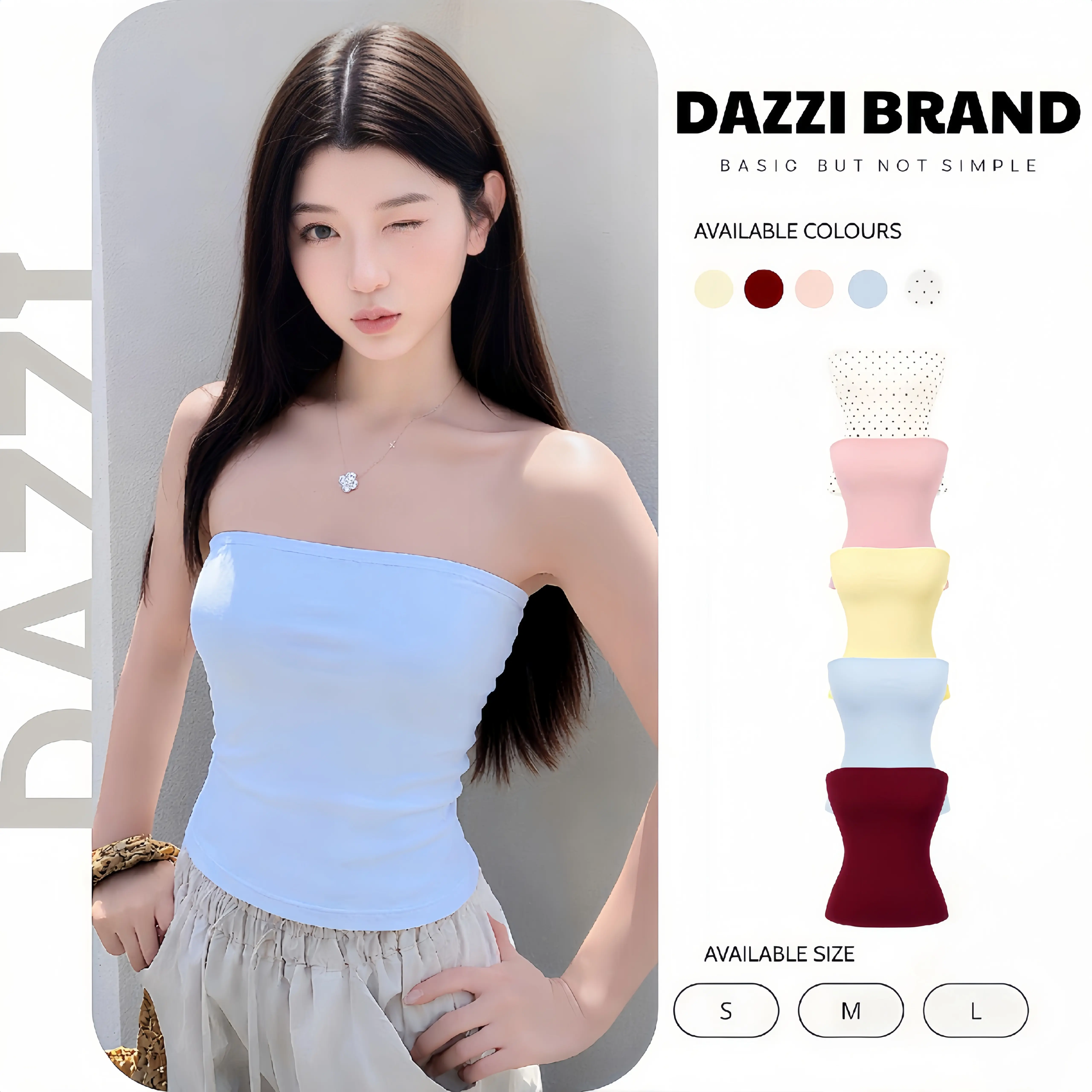 [KÈM MÚT/KHÔNG MÚT] Áo ống trơn basic ôm body vải cotton mịn DAZZI Women A054