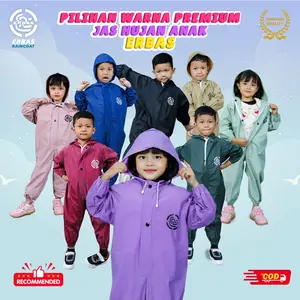 ERBAS - RAINCOAT JAS HUJAN JUMPSUIT ANAK LAKI & PEREMPUAN LUCU MANTEL KIDS APD USIA 1-6 TAHUN