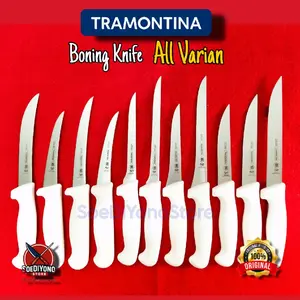 Tramontina Pisau Boning PRO Pemisah Tulang Original Stainless Steel Anti Karat Handle Ergonomis Anti Slip Made in Brazil