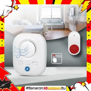 Bel Wireless Alarm Lansia 38 Nada Caregiver Call Button Untuk Orang Tua Waterproof