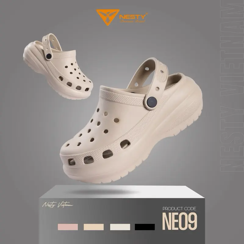 [NE09][Tặng Charm] DÉP SỤC NESTY ĐẾ CAO 7CM, THIẾT KẾ LÓT RỜI, CLASSIC SANG TRỌNG NE09