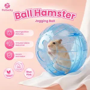 PetLucky Hamster Jogging Ball Bola Lari Anti Kabur Transparan Olahraga Hewan Peliharaan Bisa Instant