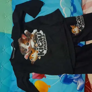 Setelan Baju Tidur Anak Gambar Kucing Kicau Mania Setelan Lengan Panjang Celana Panjang Ukuran  1-10 Tahun
