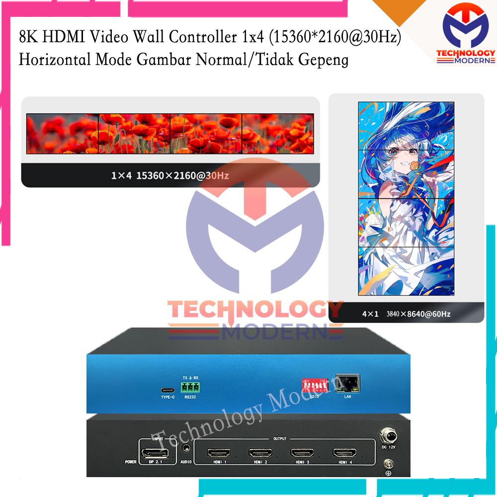 8K HDMI Video Wall Controller 1x4 1x3 1x2 4x1 3x1 2x1 With EDID Management Without Stretching Image
