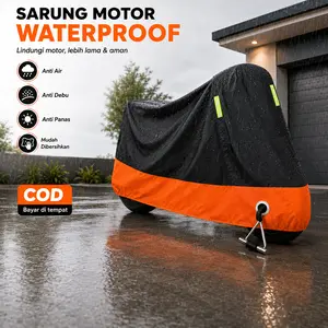 Sarung Motor Waterproof Tahan Air Tahan Debu Tahan Panas, Cover Motor Pelindung Hujan Panas Kotoran Burung, Mudah Dibersihkan, Universal Matic Sport Scooter COD