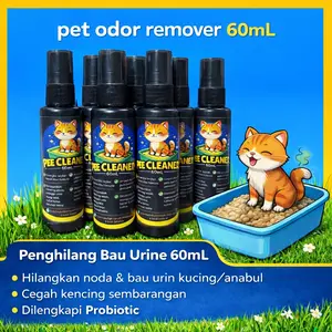 PEE CLEANER 60mL Penghilang Bau Kotoran Pesing Kucing Anjing Hamster 60ml PEE CLEAN
