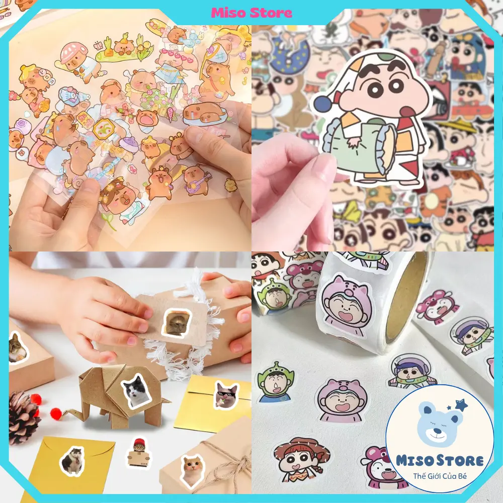 [Quà Tặng ] 1 Sticker Dễ Thương Dán Trang Trí Đồ Vật - 1