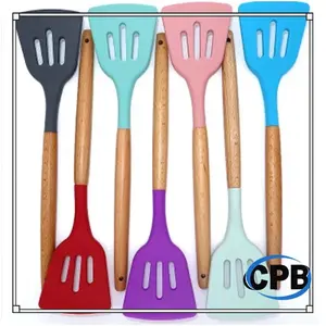 Spatula SILIKON / Spatula Wooden Handle / Sodet Silikon Gagang Kayu / Spatula Silikon Tahan Panas / Sutil Silikon Anti Lengket
