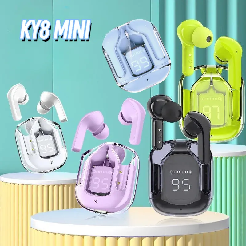 Tai nghe KY8 MINI [3 Quà tặng] 1 Vỏ silicon+1 Dây buộc+1 Bao tay chơi game, Với màn hình kỹ thuật số LED, Chức năng điều khiển cảm ứng