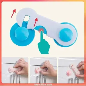 Kunci Pintu Laci Kabinet Klip/ Kunci Pengaman Pintu Kulkas/Kunci Furnitur Pelindung Bayi Kunci Pengaman Bayi IJNC BARU