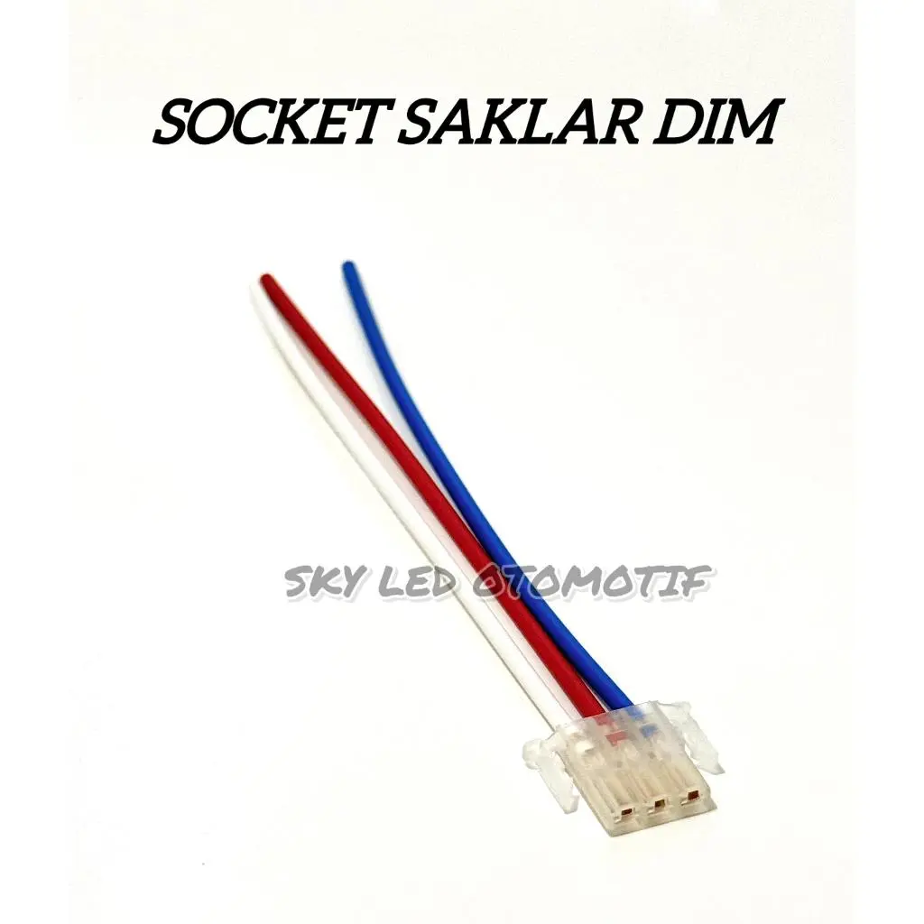 Paket 1 Set Tombol saklar Dim on on off 3 fungsi plus socket kabel ...