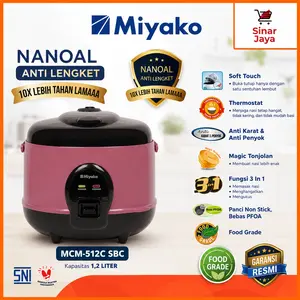 MIYAKO MCM-512 C Rice Cooker 1.2 Lt (Magic Com / Penanak Nasi)