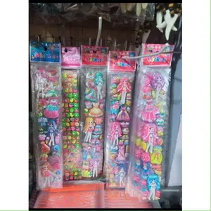 20Lembar Mainan stiker timbul panjang mix