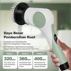 9in1 Sikat Pembersih Listrik Sikat Pembersih Elektrik Mandi Sikat KamarSikat Lantai Multifungsi Cleaning Brush