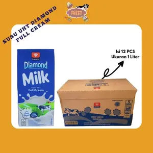 Susu UHT Fullcream 1 liter Diamond 1/2 CTN