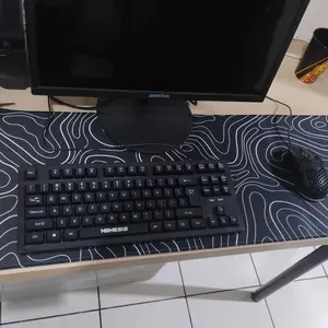 Minimalist Premium Black and White Line Mouse Pad Aesthetic Extra Large Mouse Pad Computer Mouse Pad Keyboard Pad Professional Grade Minimalist Style Fashionable Gaming Mouse Pad 800x300mm