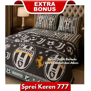 Sprei Anak Katun Aloevera 160x200 CM T20 Dengan Sarung Bantal & Sarung Guling - Katun Kain Karet