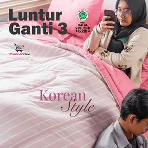 Bedcover Only Korean Style Jumbo Two Tones Aesthetic 220x230