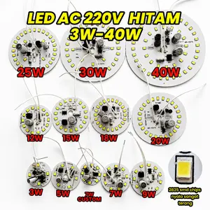 PCB Led AC Hitam 5, 7, 9, 12, 15, 18, 24, 30, 40, 50, 60 watt