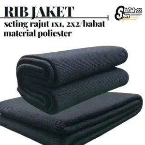 RIB/BUR  Rajut  untuk jaket bagian lengan kerah pinggang polos salur perlembar