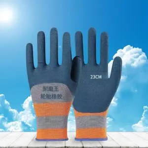EJ PRO Sarung tangan kerja proyek safety palmfit Nylon polyester lapis latex Karet