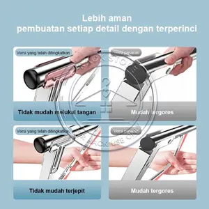 ❤️SUS-304❤️Jemuran Baju Stainless Steel 240cm Anti Karat Kuat Tempat Jemuran Pakaian Lipat Portable