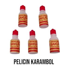 Bedak pelicin meja karambol isi per-4pcs merk sakura / Bubuk kristal pelicin karambol termurah Toys Board Games Permainan