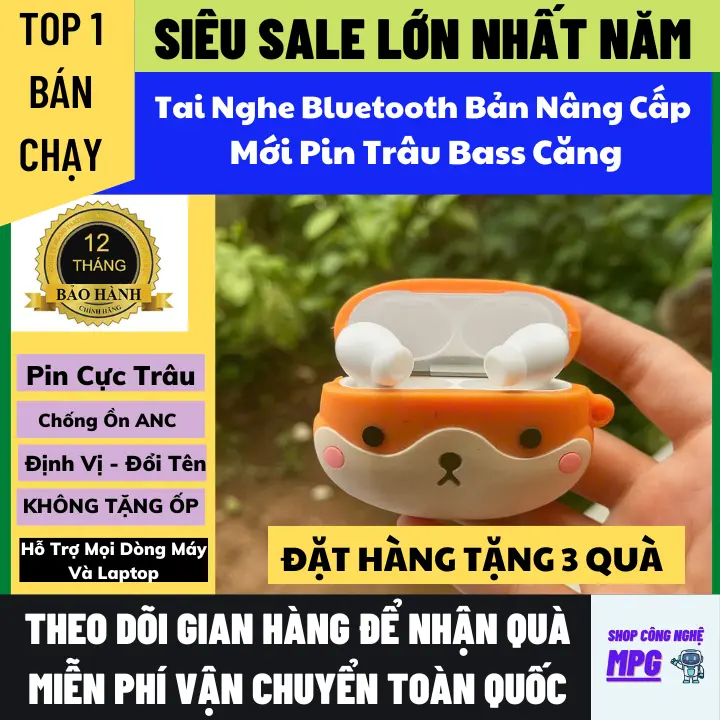 [ PRO GEN9 Hàng Xịn ] Tai Nghe Bluetooth Bản Pro Gen9 Nâng Cấp Hỗ Trợ Mọi Dòng Máy Bảo Hành 12 Tháng, Hỗ Trợ Định Vị Đổi Tên, Chống Ồn Chủ Động tai nghe Nhét Tai