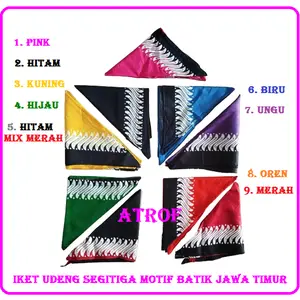 Iket Segitiga Banyuwangi Kuda Lumping Sleyer Ikat Kepala Udeng Batik Banyuwangi Jawa Timuran - Kain Jarik Udeng