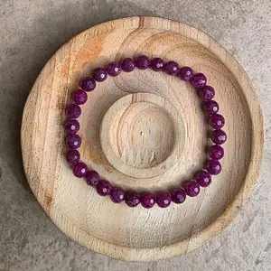 Gelang Ruby 6,5 mm Faceted Natural Top Grade