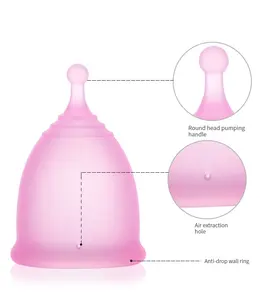 1 set Feminine Hygiene Menstrual Silicone Cup Medical Silicone Menstrual Cup Lady Women Period Cup Copa menstrual