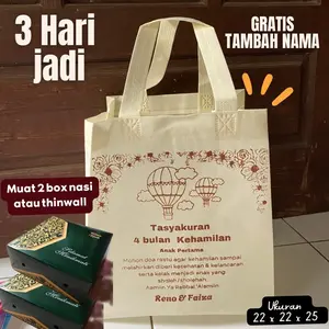 Tas Tasyakuran isi 50 pcs Berkatan Kehamilan Mitoni Pindah Rumah Aqiqah Umroh dan Haji