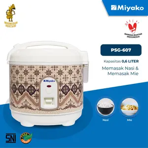 MIYAKO Penanak Nasi PSG-607 Rice Cooker 0.6 Liter Cook Only Mini Cooker