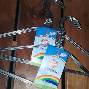 (ISI 60PCS) Gantungan Baju Hanger Tebal Kuat Anti Karat Murah Gratis Ongkir Hanger Kawat Premium Besi  Stainless hanger pakaian