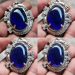 Liontin Batu Permata Royal Blue King Shafire