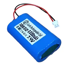 Li-ion Battery 2cell 18650 7.4Volt 6800mAH Soket XH2.54 2Pin Baterai Charger Mobil Remote Control, Speaker Bluetooth, dll Batre Tahan Lama Berkualitas  Bergaransi