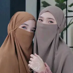Cadar dua layer ceruty premium Muslim Safety Jilbab Kerudung Blazer Handsock Sirwal Gamis Rompi Cantik Nyaman Panjang Variasi Instan Khimar Standar Syari