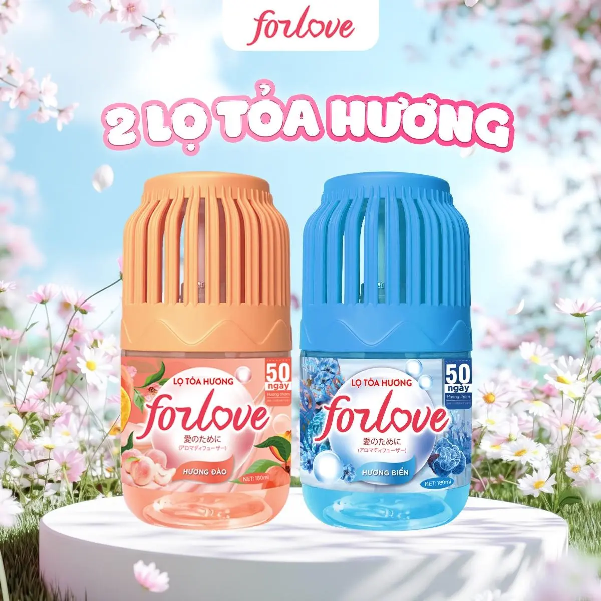 [RẺ NHẤT] Lọ toả hương khử mùi thanh lọc không khí ForLove hương dịu nhẹ 180ml cho bếp, phòng khách, nhà tắm, toilet, tủ quần áo, Công thức mới thơm 360 độ, Dầu Thơm Nước Hoa