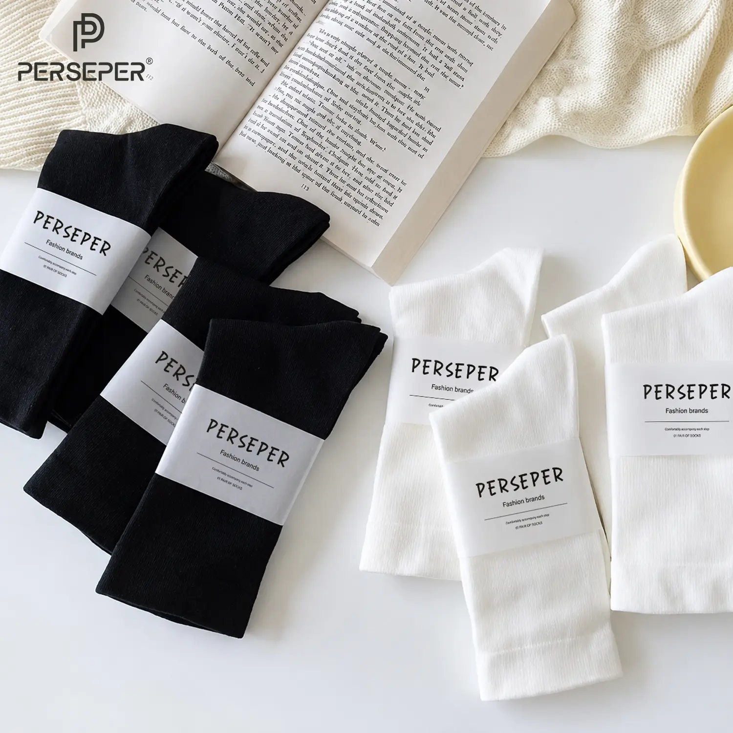Tất cổ cao nữ chất liệu cotton thoáng khí chống hôi chân - Cherry Shop Women