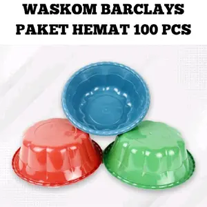 [ 100 pcs ] Paket Murah Baskom Hajatan Barclays Bahan Tebal Anti Pecah, Baskom Plastik Serbaguna